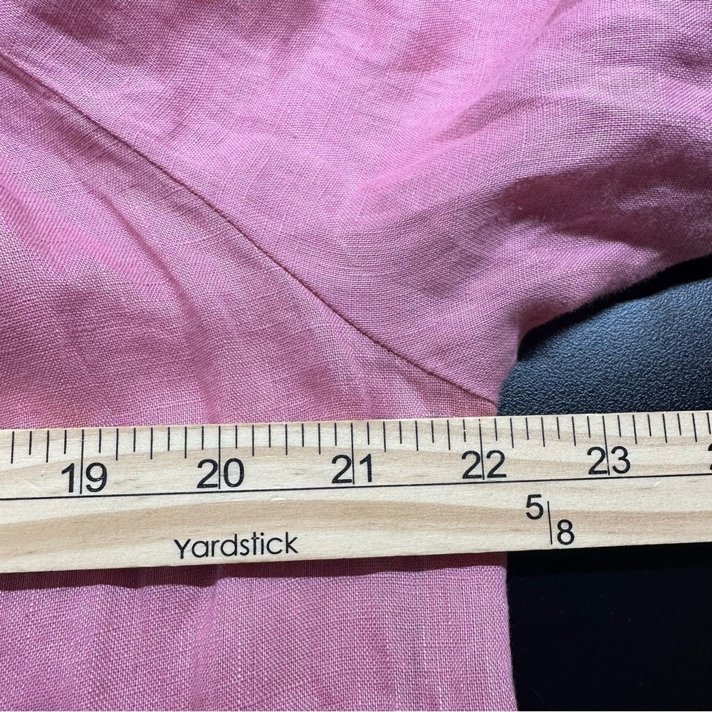 Greek Archaic Kori Linen Popover Smock Dress
Tie Neck Tiered Pink Size Large - Picture 9 of 11